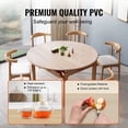 thumbnail image 3 of VEVOR 42in & 48in Round Clear Table Cover 1.5mm PVC Waterproof Protector for Desks & Dining Tables 42 inch, 3 of 5
