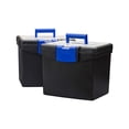 thumbnail image 1 of Archivador portátil Storex con tapa de almacenamiento de suministros XL con cierre, 1 of 8