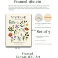 thumbnail image 3 of Framed Matisse Wall Art Set of 3,Minimalist Botanical Wall Decor,Truly Quality Canvas Prints for 12x16IN,Art Poster Decoration for Bathroom,Bedroom, 3 of 6
