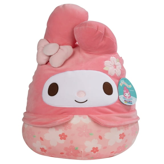 Squishmallows Original Sanrio Large 14-Inch My Melody Summer Floral Print Plush - Collectible Soft and Squishy Hello Kitty Friend Stuffed Animal Toy - Great Gift for Kids, Girls, Boys