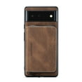 thumbnail image 4 of SaniMore Case for Google Pixel 7A 6.1", PU Leather Case Detachable Magnetic Zipper Wallet Card Slots Kickstand Wireless Charging Anti-drop Shockproof 360°Protection Case, Brown, 4 of 11