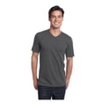 thumbnail image 1 of District Young Mens Concert V-Neck Tee Shirt, Charcoal Small, 1 of 2