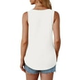 thumbnail image 6 of HBYJLZYG Loose Women's New Solid Color Round Neck Camisole Sleeveless, 6 of 9
