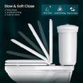 thumbnail image 2 of R&T B1095 Small Round Toilet Seat, Soft Close No-Slam Quick-Release Hinge Plastic Toilet Seat White, 2 of 8
