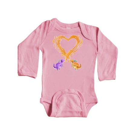 

Inktastic Fire Heart Dragons Gift Baby Boy or Baby Girl Long Sleeve Bodysuit