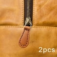 thumbnail image 1 of 2 tiradores de cremallera de piel sintética para reparación, etiquetas para equipaje, bolsos, mochilas, maletas y chaquetas. Marrón, 1 of 8