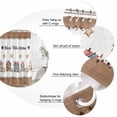 thumbnail image 6 of Shower Curtain Bathroom Set Farmhouse Flower Bless This Home Waterproof Fabric Shower Curtains with Grommets&Hooks, Rustic Shining Star Wood Privacy Bath Curtain for Bathtub 48x72in, 6 of 9