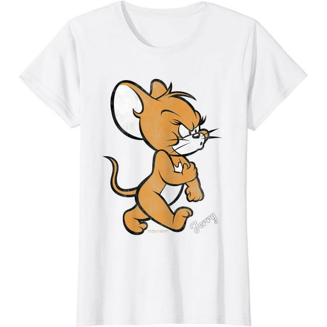 Tom and Jerry T-Shirt en Coton pour Femmes Angry Mouse