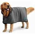 thumbnail image 1 of Toalla de albornoz para perros con capucha con correa ajustable, microfibra de secado rápido, superabsorbente para mascotas, perros y gatos, toalla de albornoz para secado gris S oso de fresa Hogar, 1 of 5