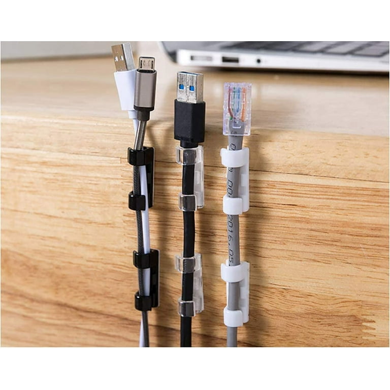 Transparent Cable Clips, Strong Self Adhesive Cable Tidy Wire