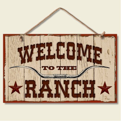 to the Ranch Sign Western Plaque