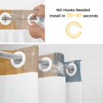 thumbnail image 2 of No Hook Shower Curtains with Snap-in Liner Set, Blue Brown Abstract Waterproof Hotel Style Bathroom Shower Curtain, Vintage Gradient Graffiti Oil Painiting Breathable Mesh Top Bath Curtains 60''x72'', 2 of 9