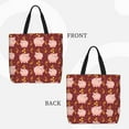 thumbnail image 3 of Naloa Cute Pig with Coins Tote Bag for Women, Foldable Tote Bag With Zipper, Large Shoulder Bag, Top Handle Handbag for Travel, Work, Shopping, 3 of 9