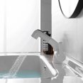 thumbnail image 2 of Grifo de lavabo blanco con ducha de mano, grifo mezclador de lavabo extraíble para baño, grifo monomando ER, 2 of 5