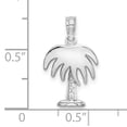 thumbnail image 2 of FJC Finejewelers 14k White Gold White Charleston Palm Tree Charm, 2 of 5