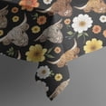 thumbnail image 5 of Black Highland Cow Flower Pattern Square Tablecloth,Waterproof Square Table Cover,Wipeable Spillproof Washable Table Cover for Home Kitchen Party Decor 42"X42"(107x107cm), 5 of 6