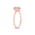 thumbnail image 3 of 14kt Rose Gold Womens Round Diamond Fashion Cluster Oval Ring 1/6 Cttw, 3 of 4