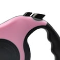 thumbnail image 2 of Correa retráctil para mascotas con botón de control y asa ergonómica, correa segura para pasear perros, para gatos, conejos, 16,4 pies, color rosa, 2 of 12