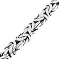 thumbnail image 5 of 12mm Mens Oval Byzantine Bali Handmade Chain 925 Sterling Silver Bracelet, 8-10", 5 of 5