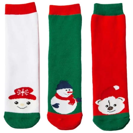 

Southwit 3 Pairs of Christmas Holiday Socks Snowman Cotton Xmas Socks for Girls Novelty Christmas Party Favors Gifts (Random Color)