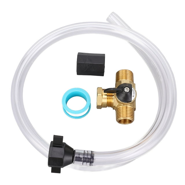 RV Antifreeze Pump Kit, Unique RV Winterizing Kit Chemicals Resistant 1/2in NPT Brass Valves Universal with Hose for Winterization