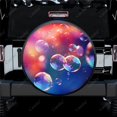 thumbnail image 1 of Abstract Flying Bubbles Colorful Pattern Polyester Universal Spare Wheel Tire Cover Wheel Covers for Trailer RV SUV Truck Camper, 1 of 5