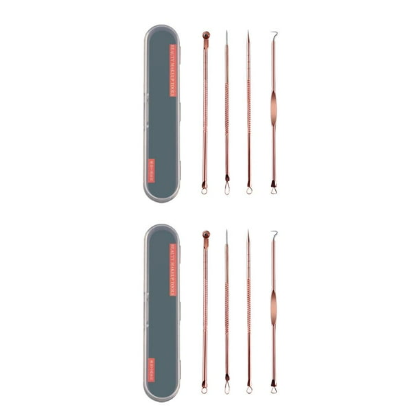 Seitruly de comedones para acné, 4 Uds., punto negro, removedor de espinillas, cuidado de la piel, belleza para mujeres, tratamiento de acné, Type1 NO1 Seitruly CBP109360