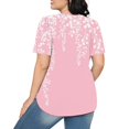 thumbnail image 5 of Tops Cortos para las Mujeres Cuello Redondo Suelto Impreso de Manga Corta, Tops Sueltos para las Mujeres, 5 of 5