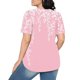 thumbnail image 4 of Tops Cortos para las Mujeres Cuello Redondo Suelto Impreso de Manga Corta, Tops Sueltos para las Mujeres, 4 of 5