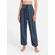 thumbnail image 5 of Pantalones de Yoga Casuales, Cómodos y de Pierna para Mujer Azul Oscuro XL, 5 of 7