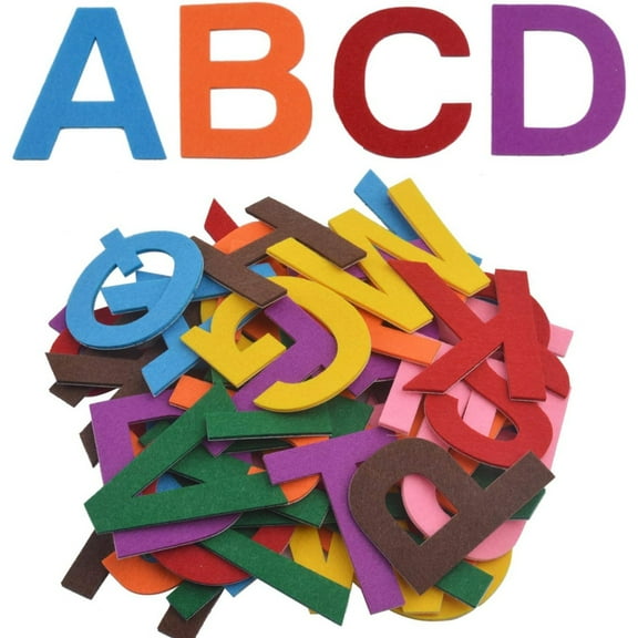 6.5cm Felt Letter Stickers, 52 Pieces Self-Adhesive Foam Letters Felt Alphabet Stickers A-Z for Decoration Arts and Crafts - 8 Assorted Colors