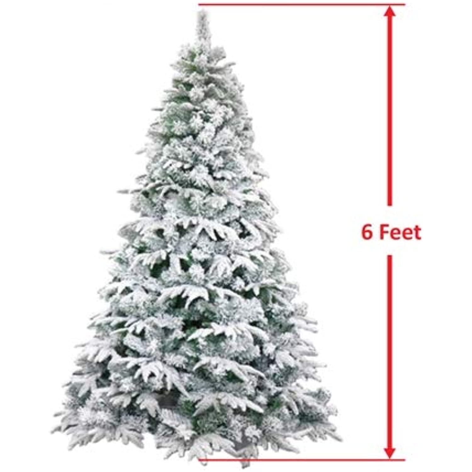 ALEKO CTS71H650 Deluxe Artificial Indoor Christmas Holiday Tree 6 Foot Snow Dusted ALEKO CTS71H650 Deluxe Artificial Indoor Christmas Holiday Tree 6 Foot Snow Dusted