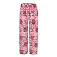 thumbnail image 2 of Spider Hero Halloween Pants Women's Fleece Pajama Pants Warm Winter Flannel Lounge Bottoms Cartoon Spider Hero Graphic Sleepwear Cozy Soft Thermal PJ Trousers with Pockets Relaxed Fit, Pink, XXL, 2 of 9