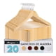 thumbnail image 1 of MAGMALIFE 20 Ganchos para Ropa de Madera: Gancho Giratorio de 360 Grados, Adecuado para Prendas Variadas, Elegantes, Evitan la Deformación de tu Ropa (Natural), 1 of 8