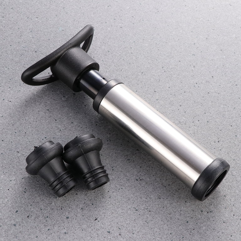 Franmara Wine Saver Vacuum Pump With Stopper - Pack Of 2 Black Wine Preservation Systems