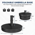 thumbnail image 3 of May in Color Heavy-Duty Outdoor Umbrella Base with 85 Lbs Base For Patio Umbrella, Portable for Garden Poolside & Commercial Use, Anti-rust Design (Black)​, 3 of 8