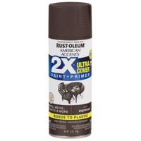 Rust-Oleum American Accents 2X Ultra Cover Paint and Primer Satin Espresso 12 oz Spray Paint, 2 Pieces Pack
