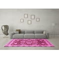 thumbnail image 3 of Ahgly Company Indoor Square Abstract Pink Modern Area Rugs, 4' Square, 3 of 4