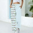 thumbnail image 2 of MaFYtyTPR Christmas Women's Sweatpants Casual Printing Drawstring Mid Waist Long Sweat Pants With Pocket Blue L, 2 of 5