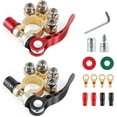 thumbnail image 1 of Car Battery Terminal Clamp Connector, 4 Way Positive and Negative Pole Quick Release Terminal Clip, Applicable to SAE/JIS A Type Post, Compatible with Cars, Trucks and More, 1 of 7