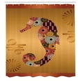thumbnail image 3 of Ambesonne Animal Shower Curtain, Seahorse Ornate Floral, 69"Wx84"L, Multicolor, 3 of 5