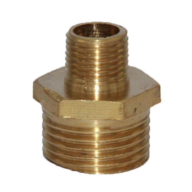 Acoplador De Púas De Cobre Amarillo Conector De Extremos De Las Instalaciones De Tuberías Del Buje Del Hex. Para El Del 3-8 a 1-8 Baoblaze Acoplamiento de latón
