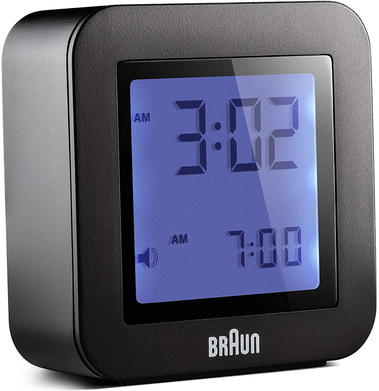 Braun BNC008BLBL Travel Alarm Clock LED Quartz Mechanism 