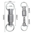 thumbnail image 5 of harmtty Key Holder Good Weight Capacity Quick Release Corrosion Resistant Rust-proof 360-Degree Rotating Store Keys Titanium Alloy Car Key Waist Belt Quick Buckle Keychain for Home,Silver, 5 of 7