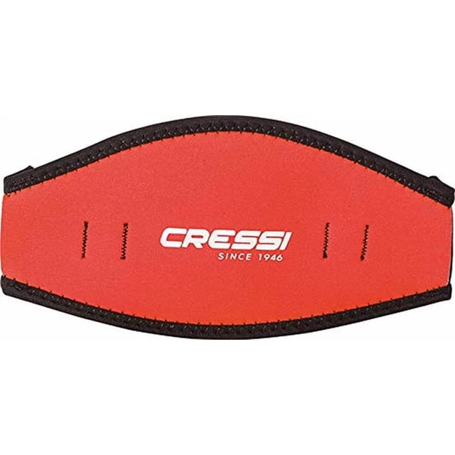 Funda de neopreno roja para correa de máscara Cressi Comfort
