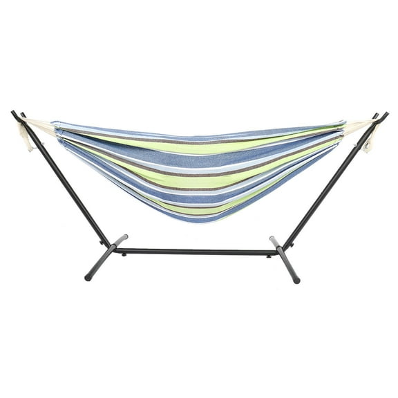 UBesGoo  Portable Double Hammock With Steel Stand Includes Carrying Bag