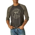 thumbnail image 2 of Lucky Brand Men's Yellowstone Cowboy Graphic Print Raglan Long Sleeve Tee-Green / L, 2 of 4