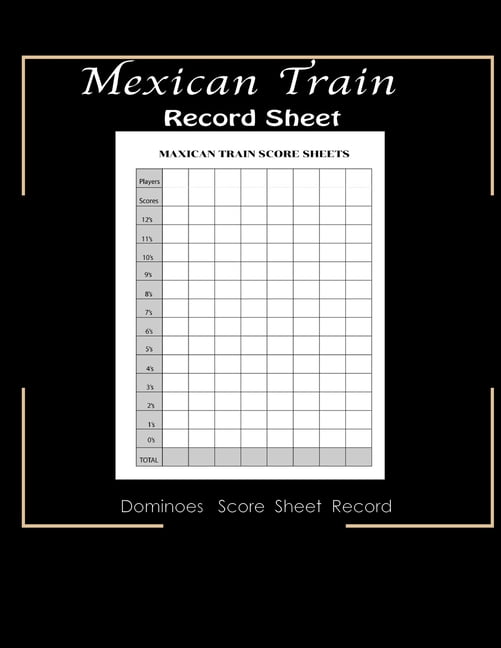 Yellow Mountain Imports – Lot De 3 Carnets De Score Pour Dominos Train Mexicain Et Chicken Foot – 180 Pages Chacun