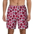 thumbnail image 2 of Goofa Rose Flowers Printed Men's Swim Trunks Board Shorts Quick Dry Mens Swimming Trunks with Compression Liner,Breathable Fit Hawaii Beach Shorts-Small, 2 of 9