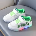thumbnail image 6 of Linfrsh Boys Girls Sneakers Luminous Children Sport Light Up Shoes Kids Girl Shoe Toddler Running Shoes Green,8.5, 6 of 6